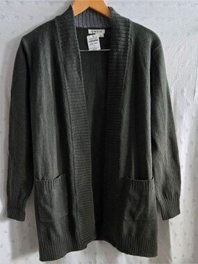 NWT Orvis Women's Evergreen Long Open Cardigan Sweater Size S